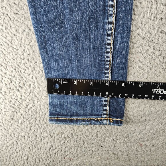 Silver Jeans Womens 26 (28x30) Blue Mod Rise Suki Super Skinny Embroidered - Picture 11 of 16